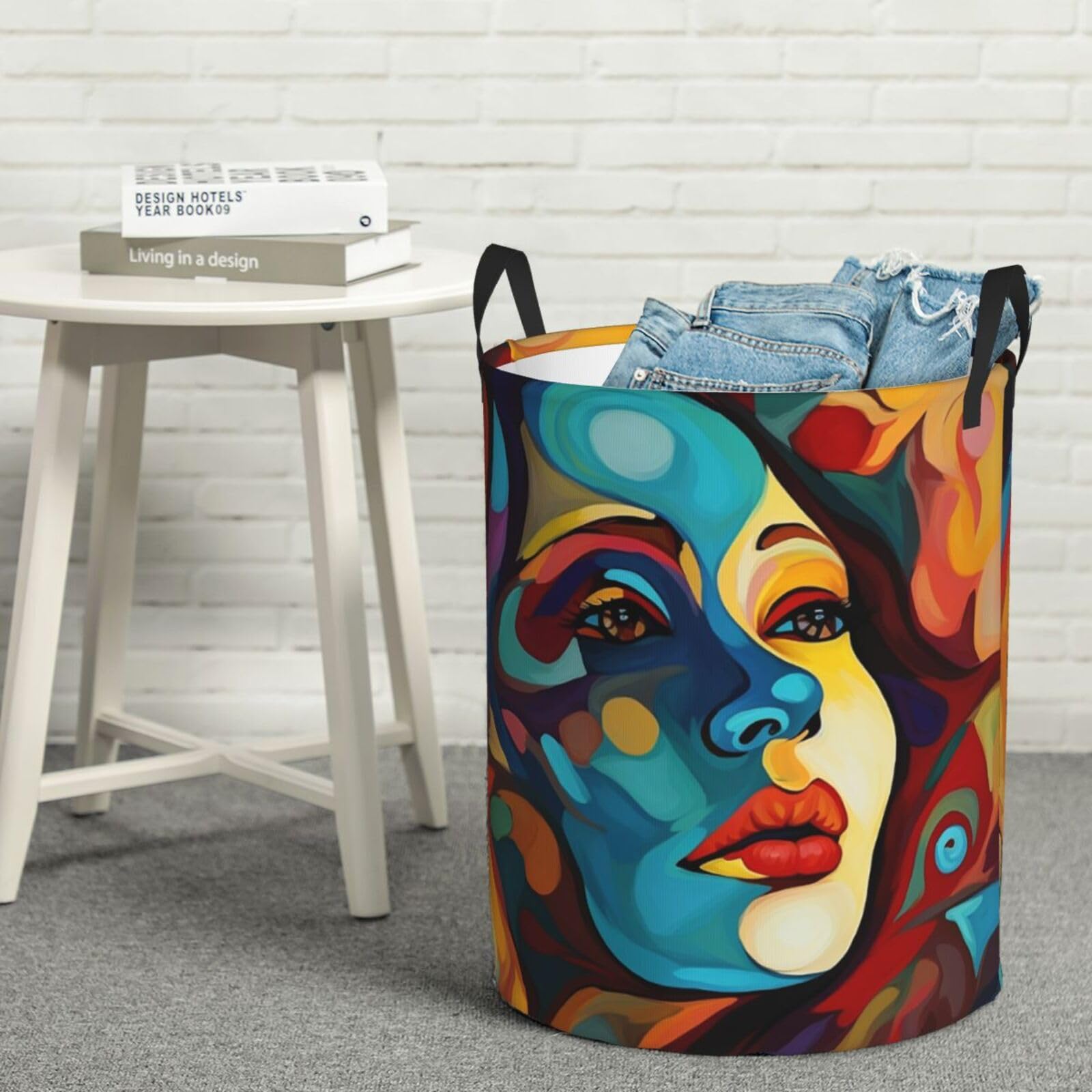 Panier à linge imperméable et pliable avec poignées ergonomiques