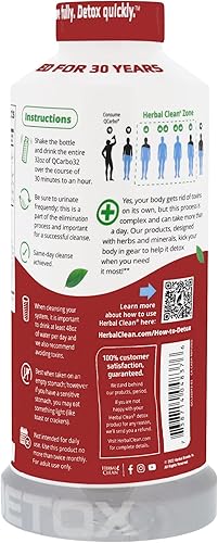 Miniatura 3 de Herbal Clean Bebida desintoxicante prémium para el mismo día, sabor a fruta del dragón, 32 onzas líquidas