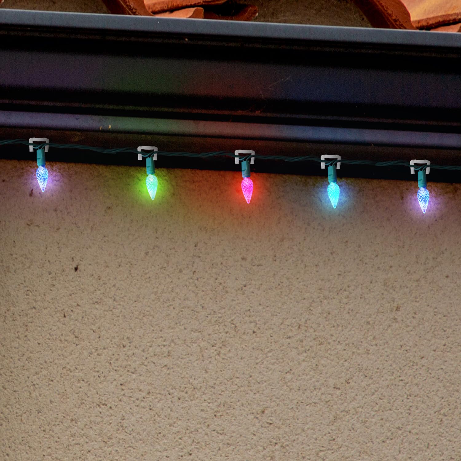 120 Magnetische Weihnachtslicht-Clips Für C9-Sockel – Transparent, Für Dachrinne, Zaun & Außendekoration