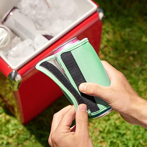 Miniatura 5 de HOST Insta-Chill Slim - Enfriador de latas de gel y bolsa de hielo flexible congelable para latas delgadas de 12 onzas, color verde