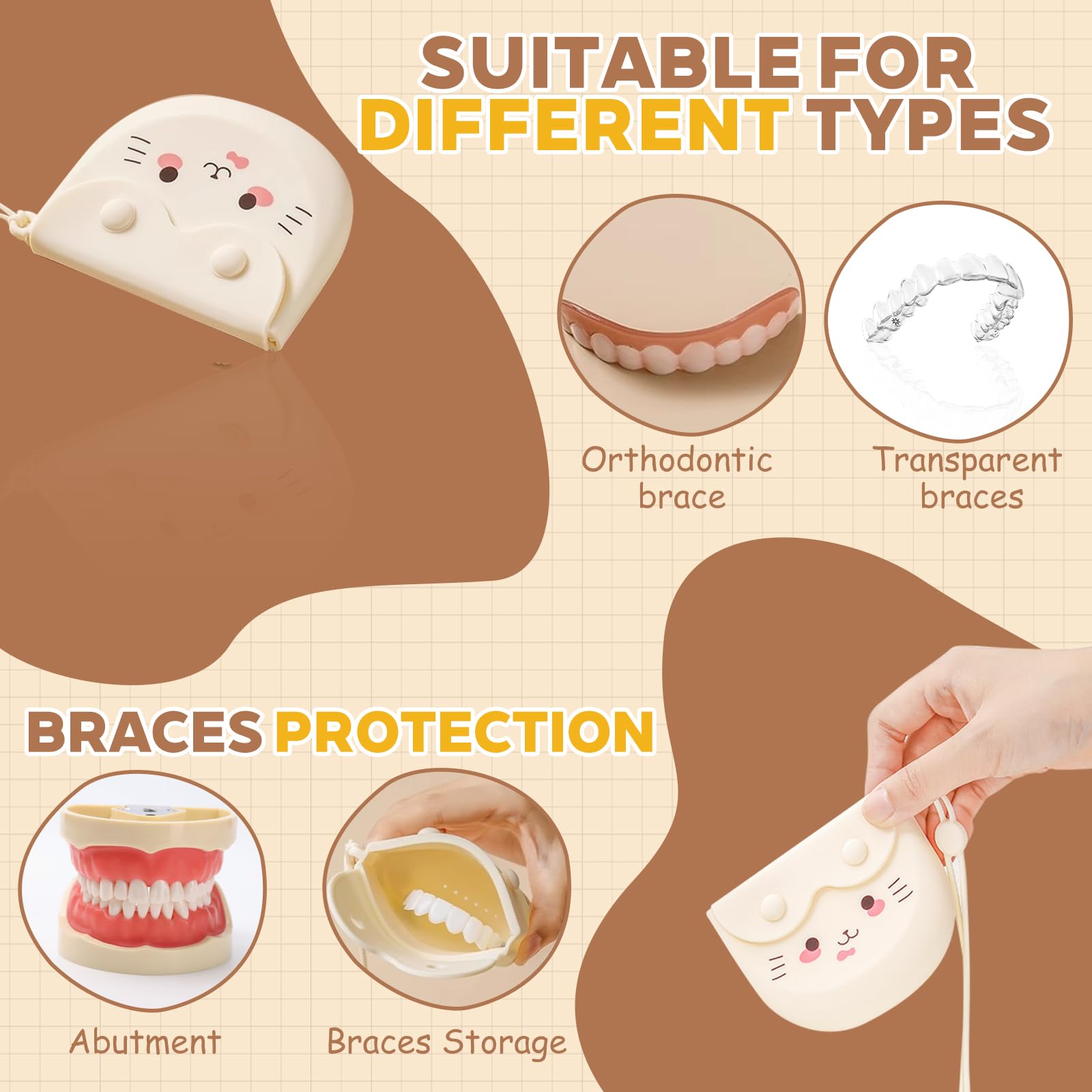 Caja Ferula Dental para Prótesis Dentales Portátil