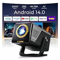 [2000 ANSI/Assistente Vocale IA/1080P Nativo] Videoproiettore Intelligente X7 con Android 14