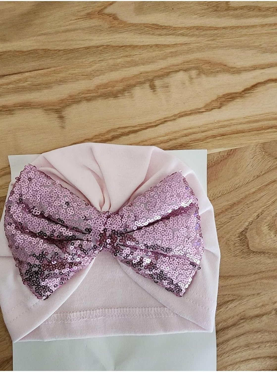 Kız Bebek Fiyonklu Pullu Bone N1
