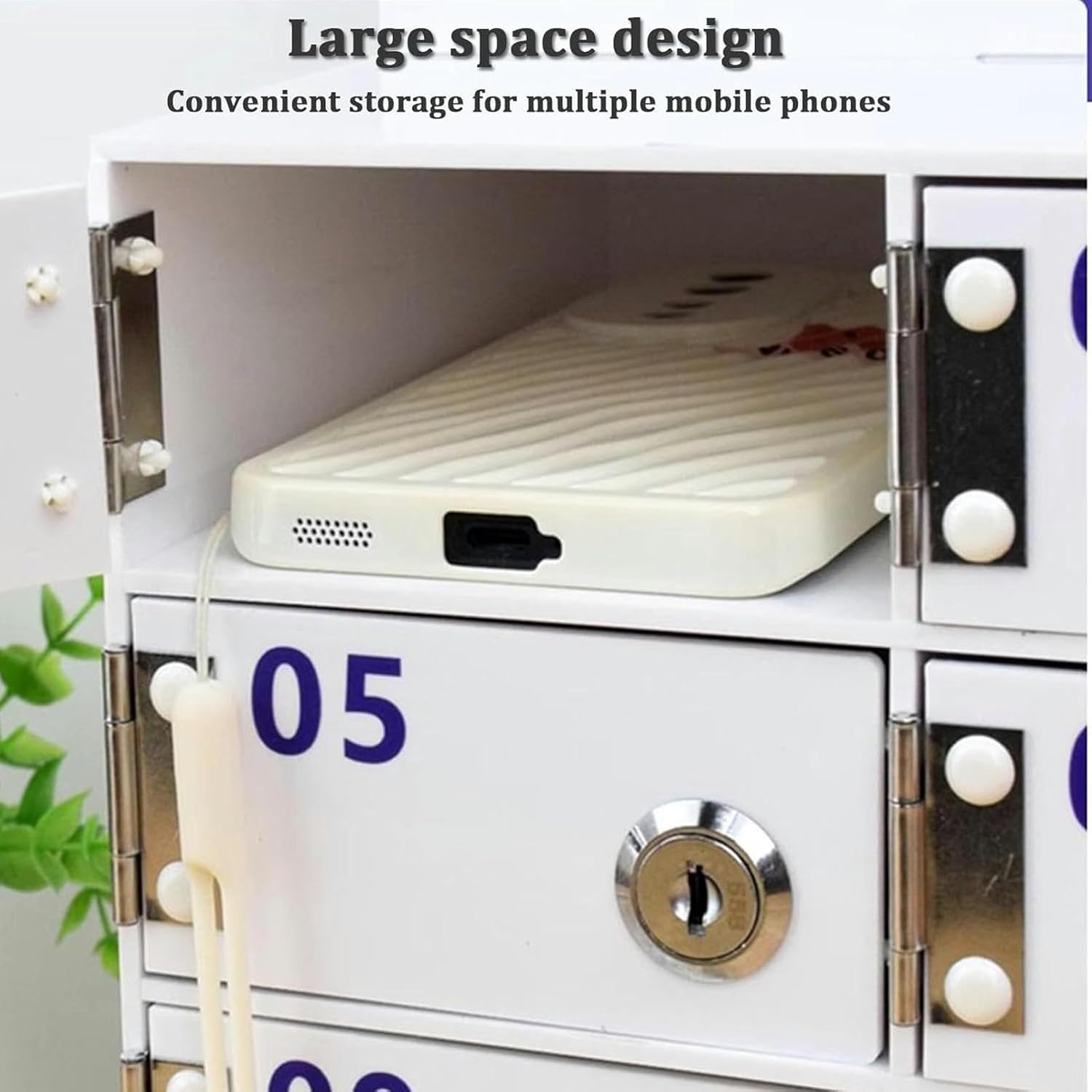 Mobile Phone Storage Box Transparent Acrylic Mobile Phone Security Locker with Key,Acrylic Wall-Mounted Cell Phone Storage Locker Cabinet with Locks & Keys, Secure Organizer for Schools & of