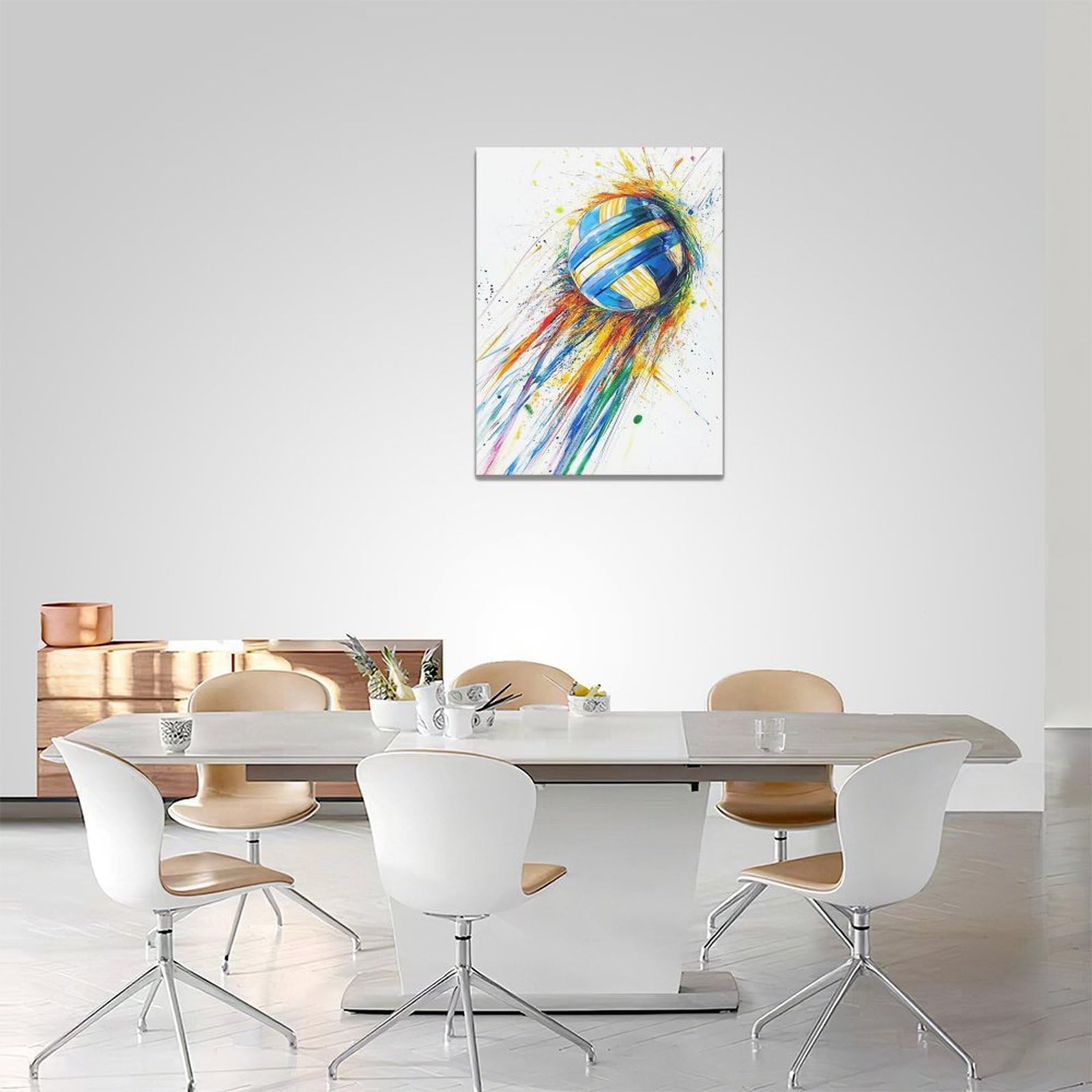 Amazon.com: Funaluz Banksy Volleyball Wall Art Colorful Volleyball