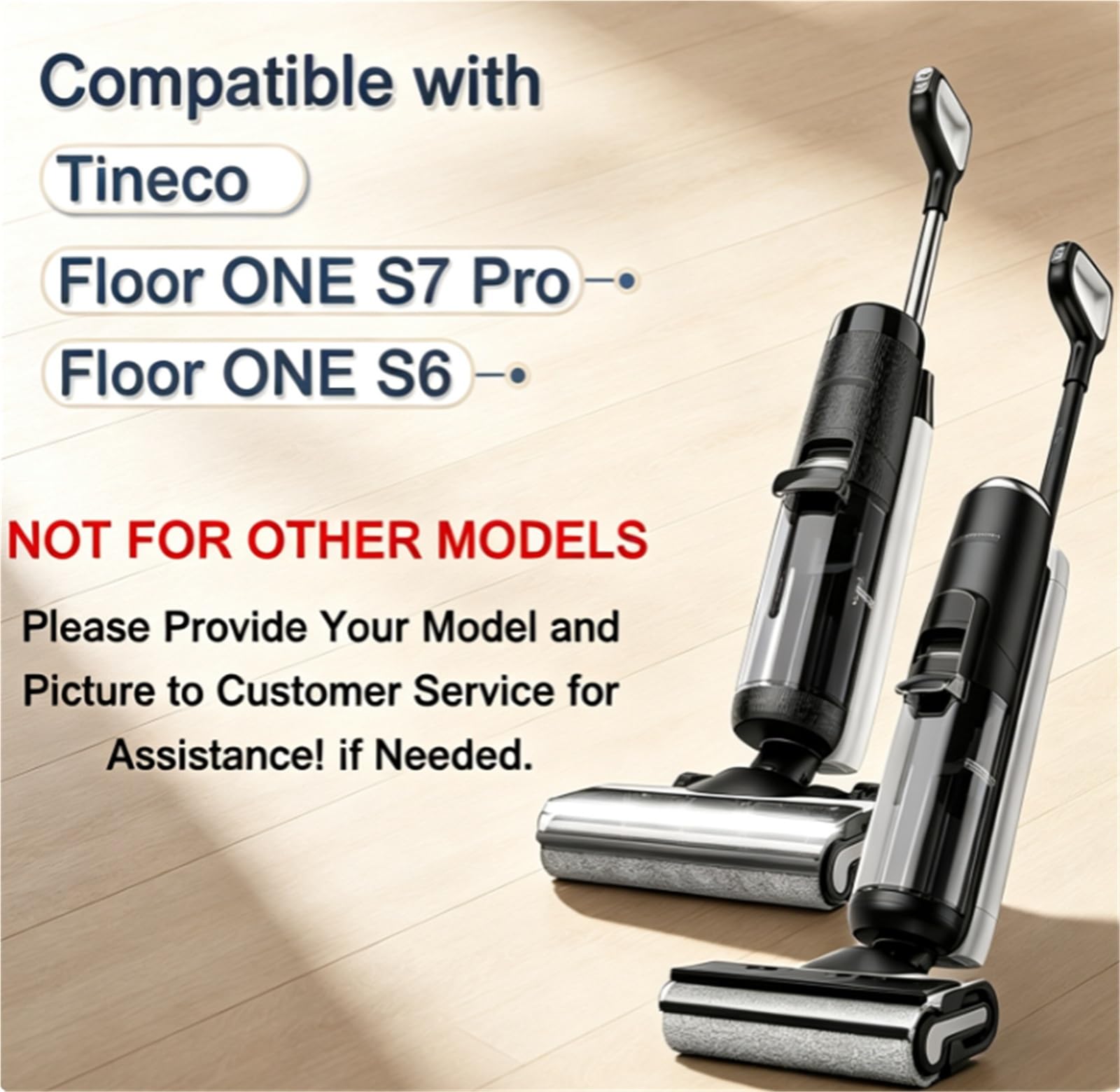 Replacement Brush Cover Kit Compatible With Tineco S7 Pro/S6 Floor Washer