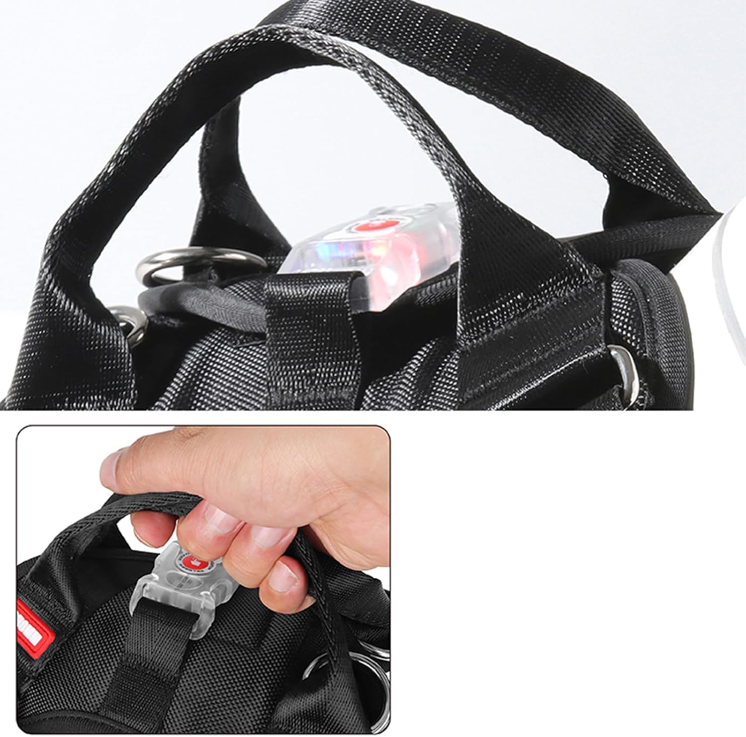 LED Dogs Harness Battery Powered Light up Dogs Harness Comfortable Adjustable Dogs Harness Vest Safe for Night Walking