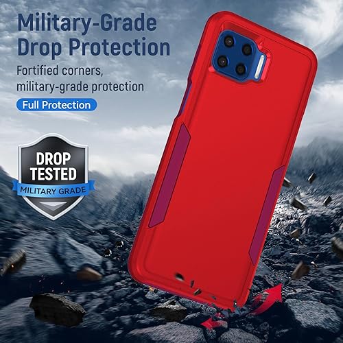 Miniatura 10 de Asuwish Funda protectora para Moto One 5GOne5G UWMoto G G5 Plus con protector de pantalla de vidrio templado y delgada híbrida de cuerpo completo,