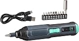 Amazon Basics by SKIL Manche de tournevis rechargeable sans fil 3,6 V (4 V max) avec 10 embouts et câble USB - 1