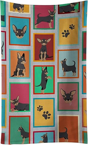 Miniatura 88 de Caroline's Treasures MLM1101KTWL - Lotes de color rojo y blanco Pembroke Corgi toalla de cocina Pembroke Paños de cocina toalla de mano toalla