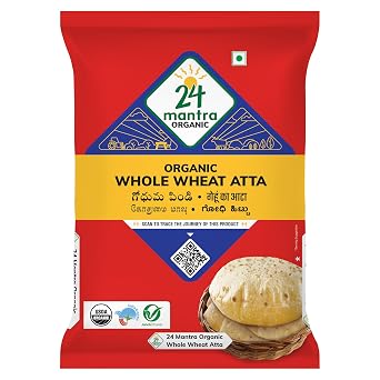 24 Mantra Organic Whole Wheat Atta Premium 1 Kg Pack Of 1