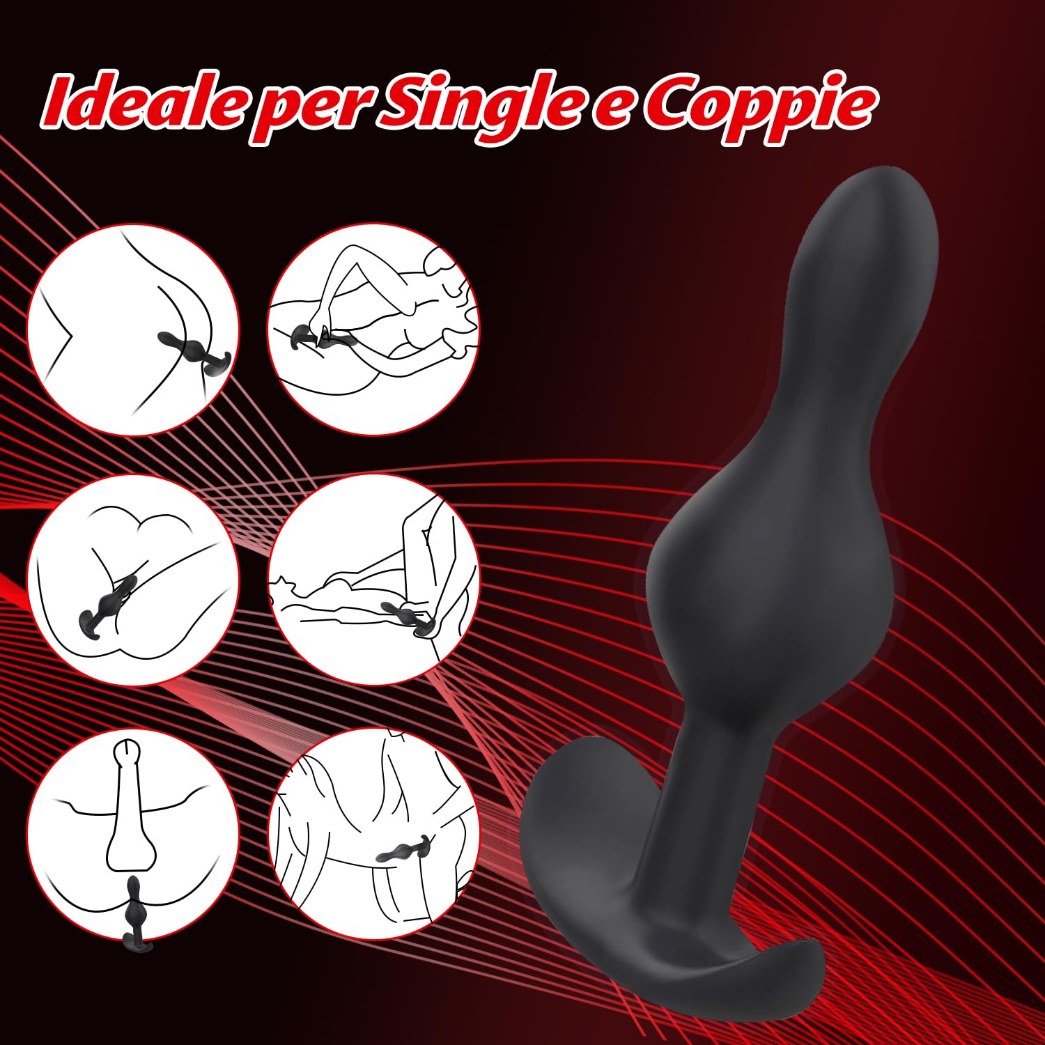 3PCS Plug Analesex Kit Sex Toys Sessuali per Donna Uomini Plug Anale-dilatatore Donna Uomo Dildo Anale Plug Butt Plug Anali Silicone Giocattoli Sexytoysys Donne Uomo Coppia Dilatatori Anali SexToy
