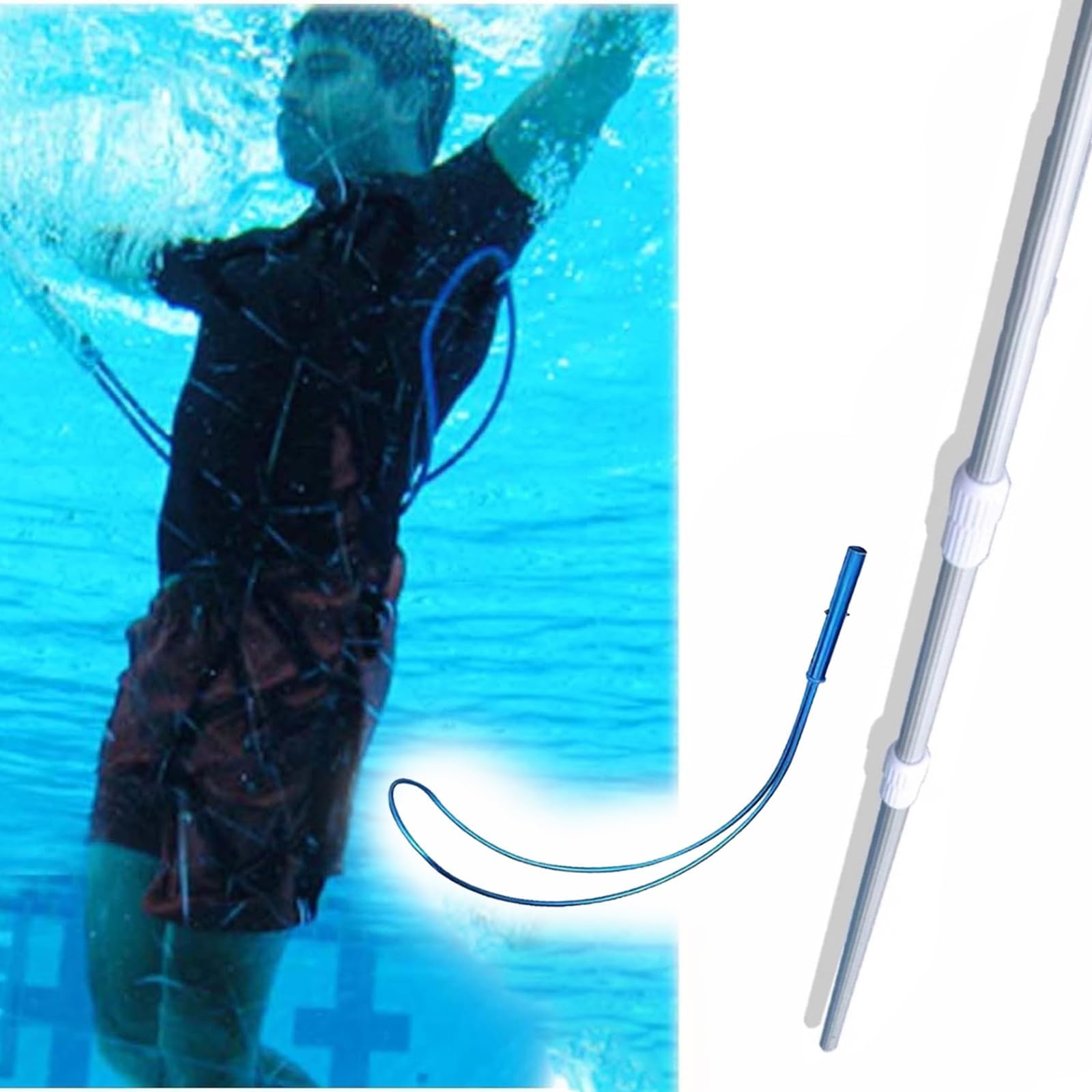 Adjustable Emergency Rescue Pole with Telescopic Rods for Life-Saving and Safety in Water