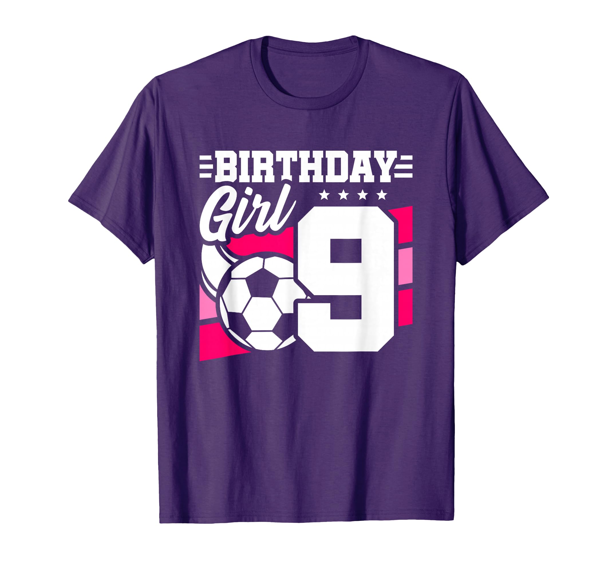 Soccer Birthday Party - 9 Year Old Girl - 9th Birthday T-Shirt