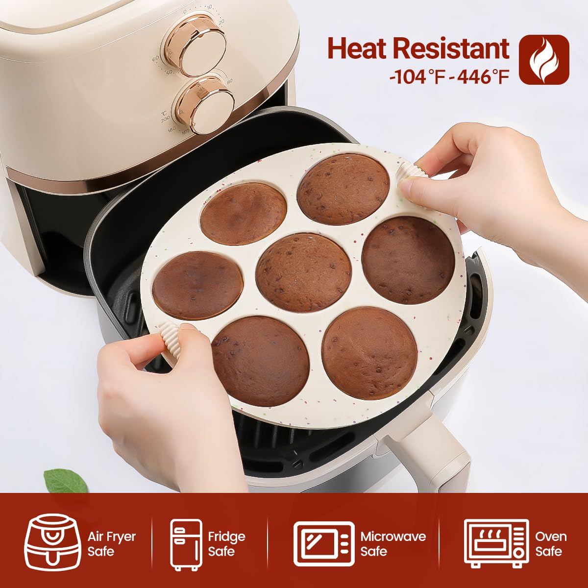 Silikon Air Fryer Muffinformen 7 Mulden 1 Packung
