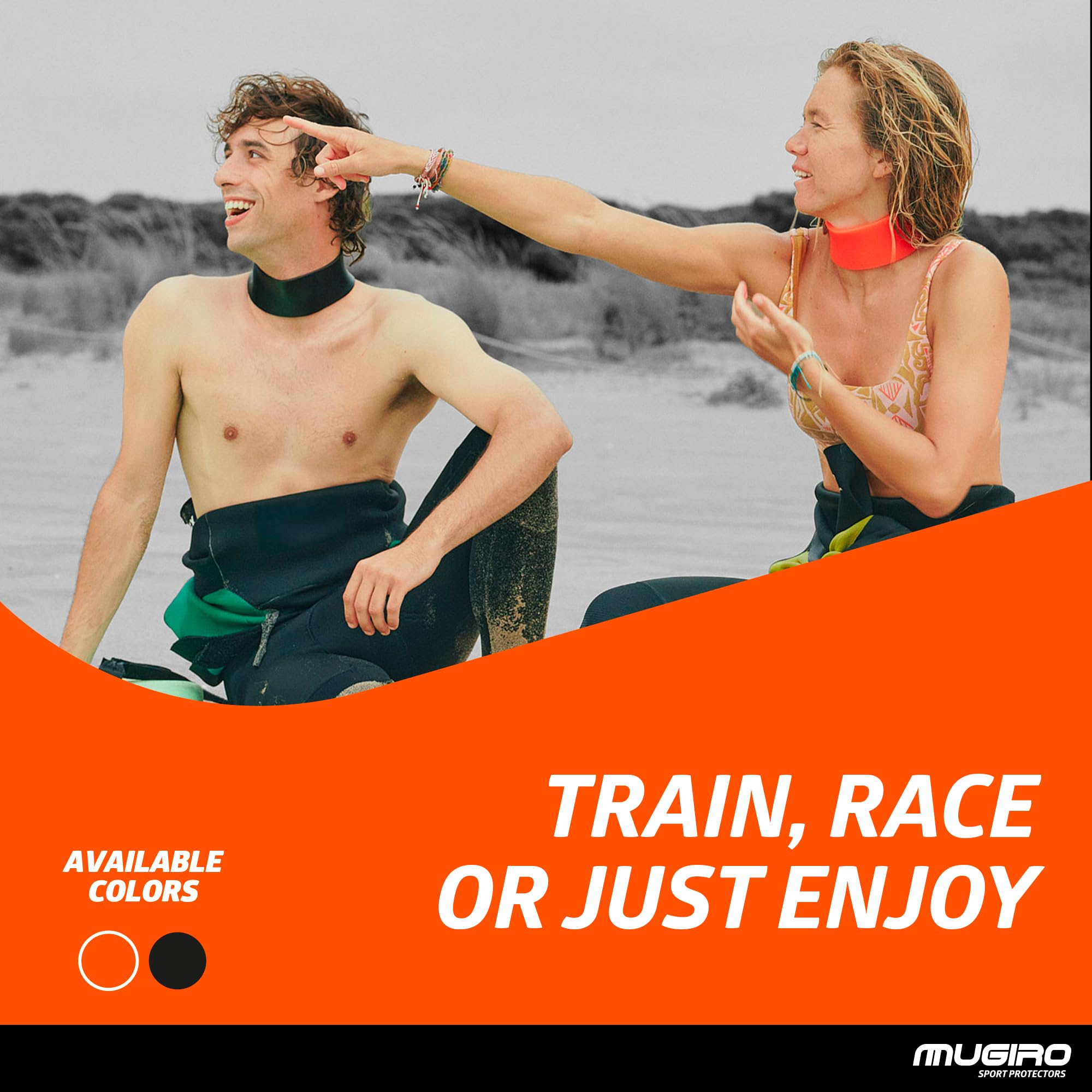 Mugiro Protector de Cuello Neopreno Hombre y Mujer | Buceo, Natación, Triatlón, Surf y Accesorios Paddle Surf | Compatible Traje Neopreno 5mm Traje Buzo | Hecho en España