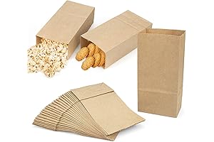 300 Pack Mini Kraft Paper Bags, 3.5 x 2 x 6.7 inch
