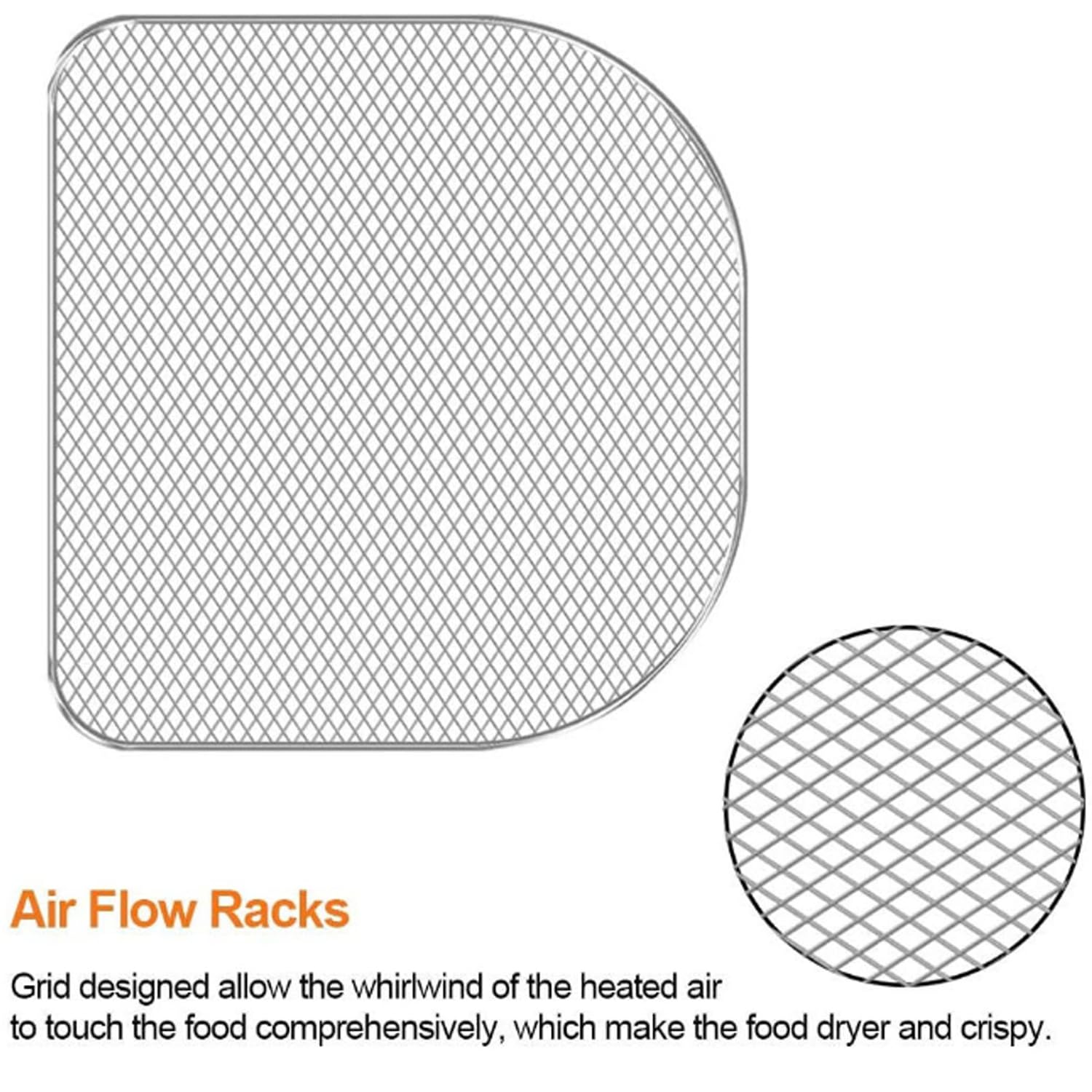 Rejilla para freidora de aire de 3 piezas, rejilla para deshidratador de freidora de aire, rejilla para deshidratador de acero inoxidable 304, rejilla para deshidratador de horno, rejilla para bandeja