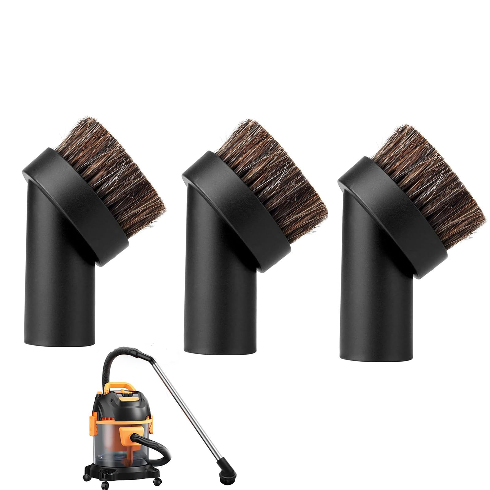 Shirene Henry główka szczotki, 3 szt. główka szczotki Henry, okrągła szczotka do włosia końskiego, szczotki do nasadek Henry Hoover, 32 mm, uniwersalny zamiennik okrągłej sierści końskiej, akcesoria