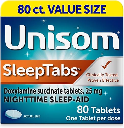 Miniatura 6 de Unisom SleepTabs, Ayuda nocturna para dormir, succinato de doxilamina, 80 comprimidos, paquete de 2