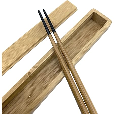 Portable Wooden Chopsticks With Pull-Type Case - Reusable Hardwood Dinnerware For Travel & Outdoor 25cm