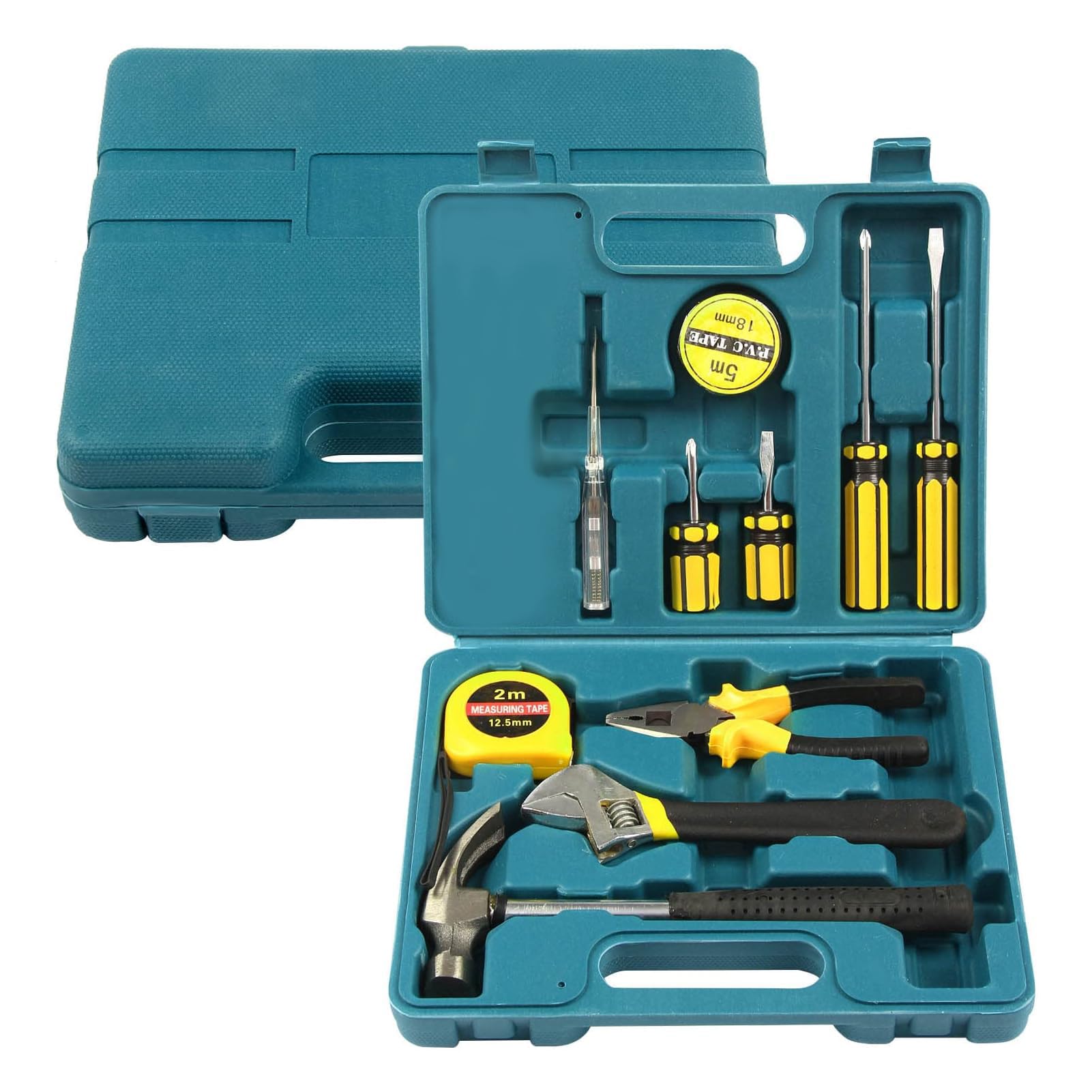 Ballshop Light 11Pcs Household Hand Tools Kit General Screwdrivers Daily Repair Hand Carry Household With Hard Toolbox Storage Case
