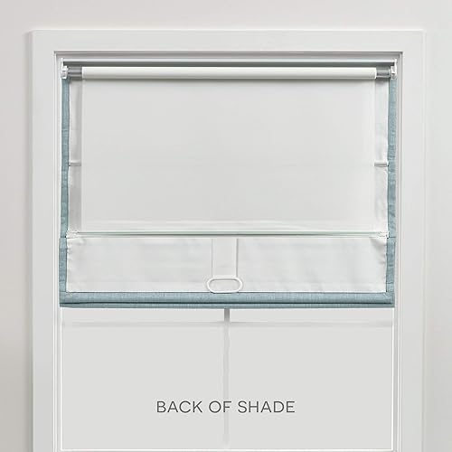 Miniatura 4 de Exclusive Home - Persiana Acadia total blackout estilo romana, 27x64, aguamarina