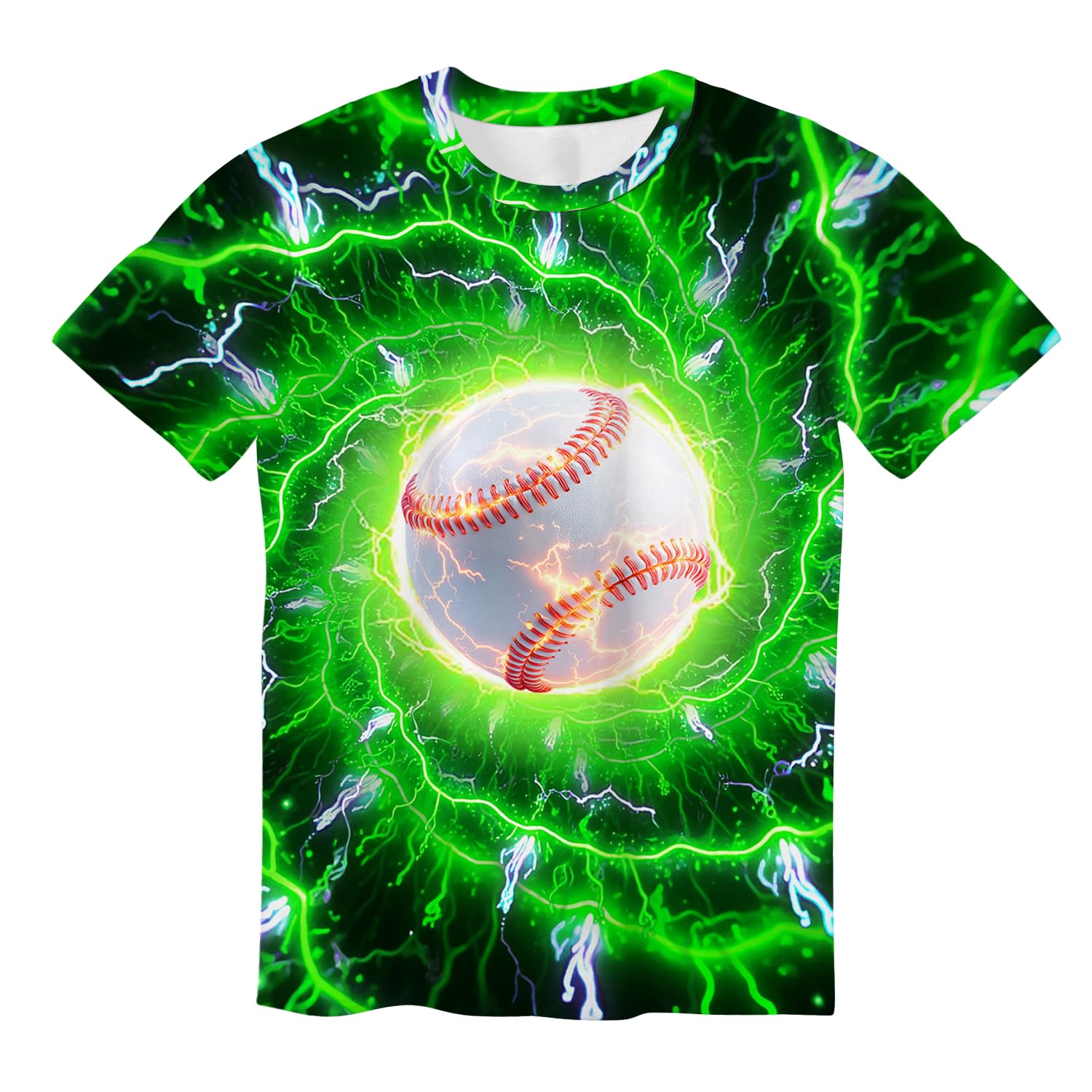 OOTBIN Tie Dye Shirt Kids Neon Shirts for Boys Girls Crewneck Short Sleeve Tee 6-16 Years