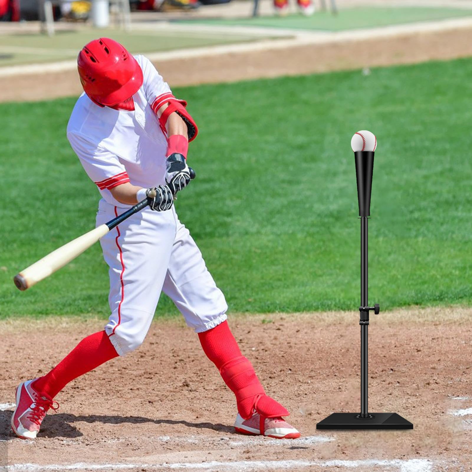 Soporte De Tee De Bateo Para Béisbol Tee De Bateo Portátil Con Soporte De