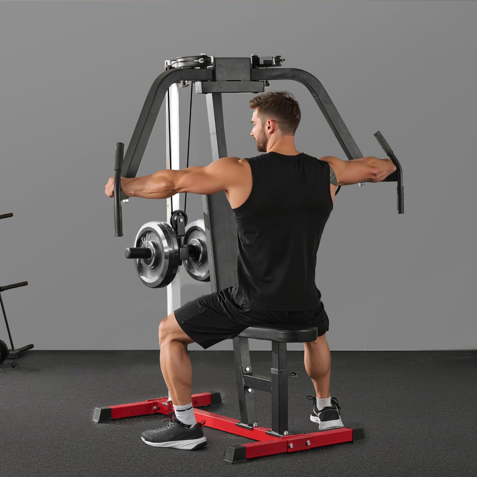 VEVOR Macchina per Allenamento Fisico di Petto 1100 x 1650 x 1640 mm Macchina Speciale per Parte Superiore del Corpo per Palestra Domestica, per Allenamenti di Petto, Schiena, Pettorali e Spalle