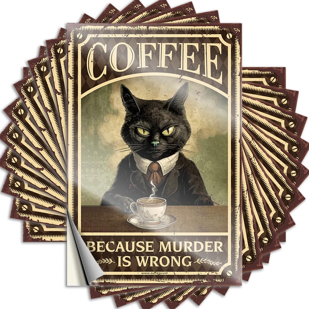Fzfn Colour Sticker Indoor Fall Decor | Core Case Coffee Because Murder Is Wrong For Motorcross(6X9cm)