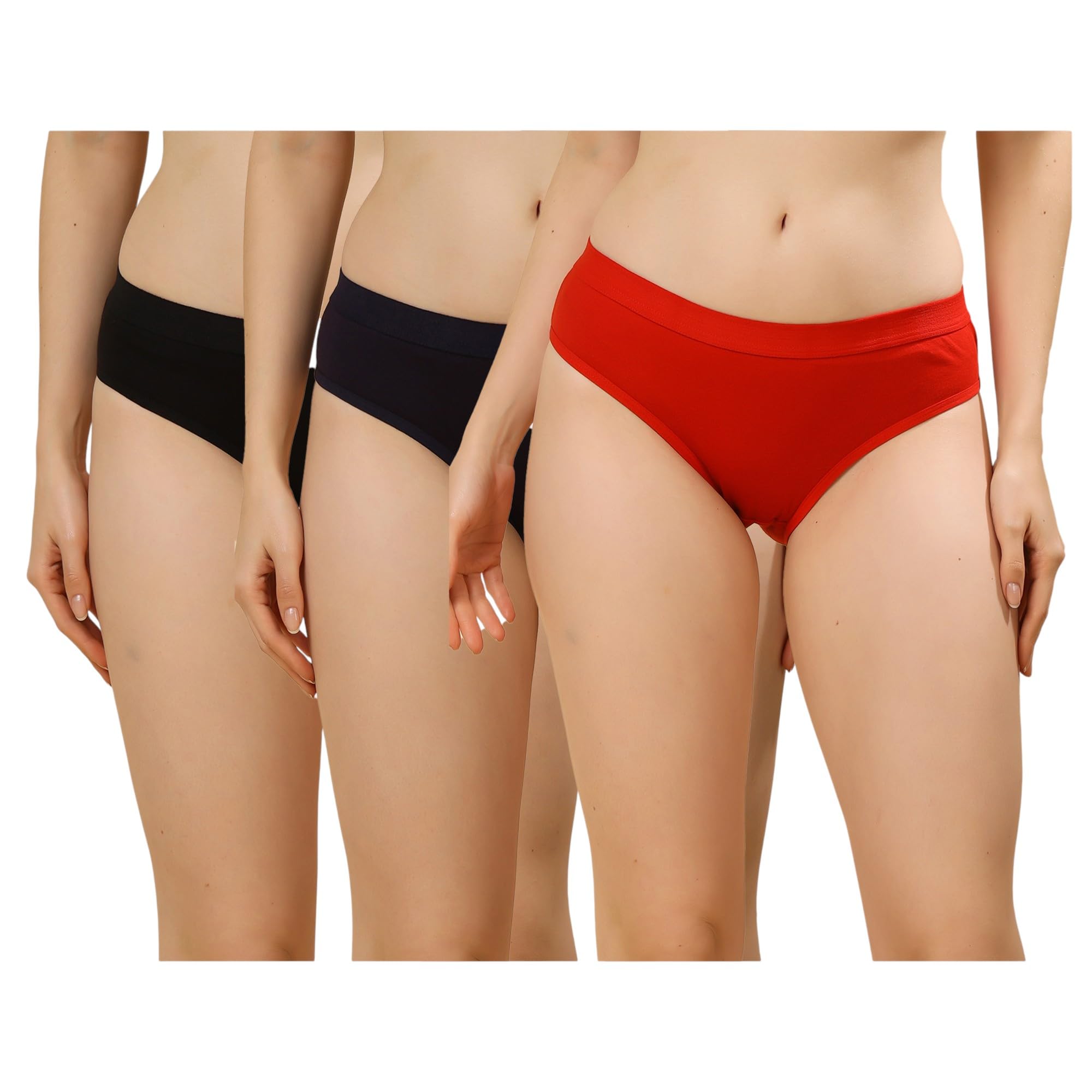 american symbol Pack of 3 Women Cotton mid Waist Bikni Briefs-picture-18