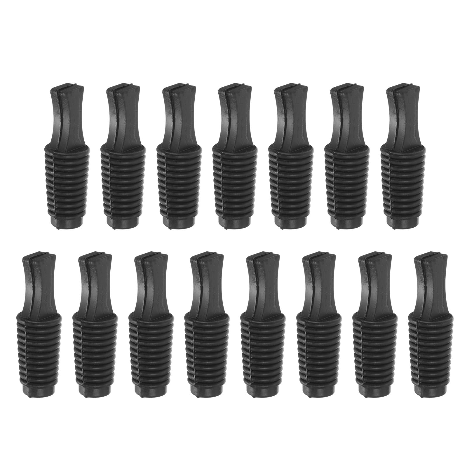 MECCANIXITY Rubber Thread Tapered Insert Plug M14 Test Tubes Bungs Stopper Black for Lab Home 15 Pieces