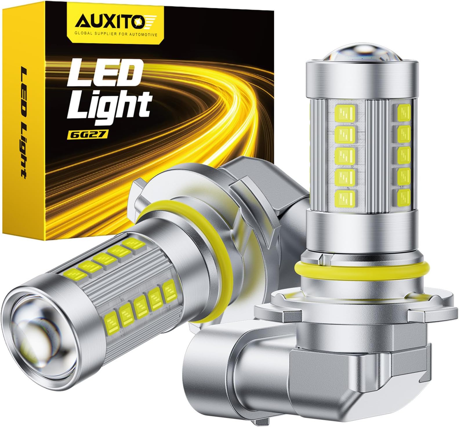 9006 LED Fog Light Bulbs, 6500K Cool White Light, 1:1 Mini Size HB4 9006 LED Fog Light Bulbs, 360° Full Illumination(Pack of 2)