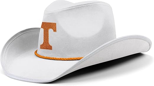 FOCO Women's NCAA College Team Rhinestone Logo White Cowboy Hat