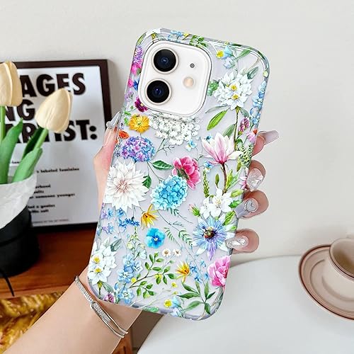Miniatura 5 de J.west Funda protectora para iPhone 12iPhone 12 Pro 6.1, suave y transparente a prueba de golpes, de poliuretano termoplástico, lindo jardín de