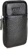 VIIGER Vertical Leather Cell Phone Pouch with Belt Clip Dual Phone Holster Belt Loop Mobile Phone Case Mens Smartphone Belt Pouch Bag Holder Compatible for iPhone 16 Pro Max 15 Pro Max S25 Ultra