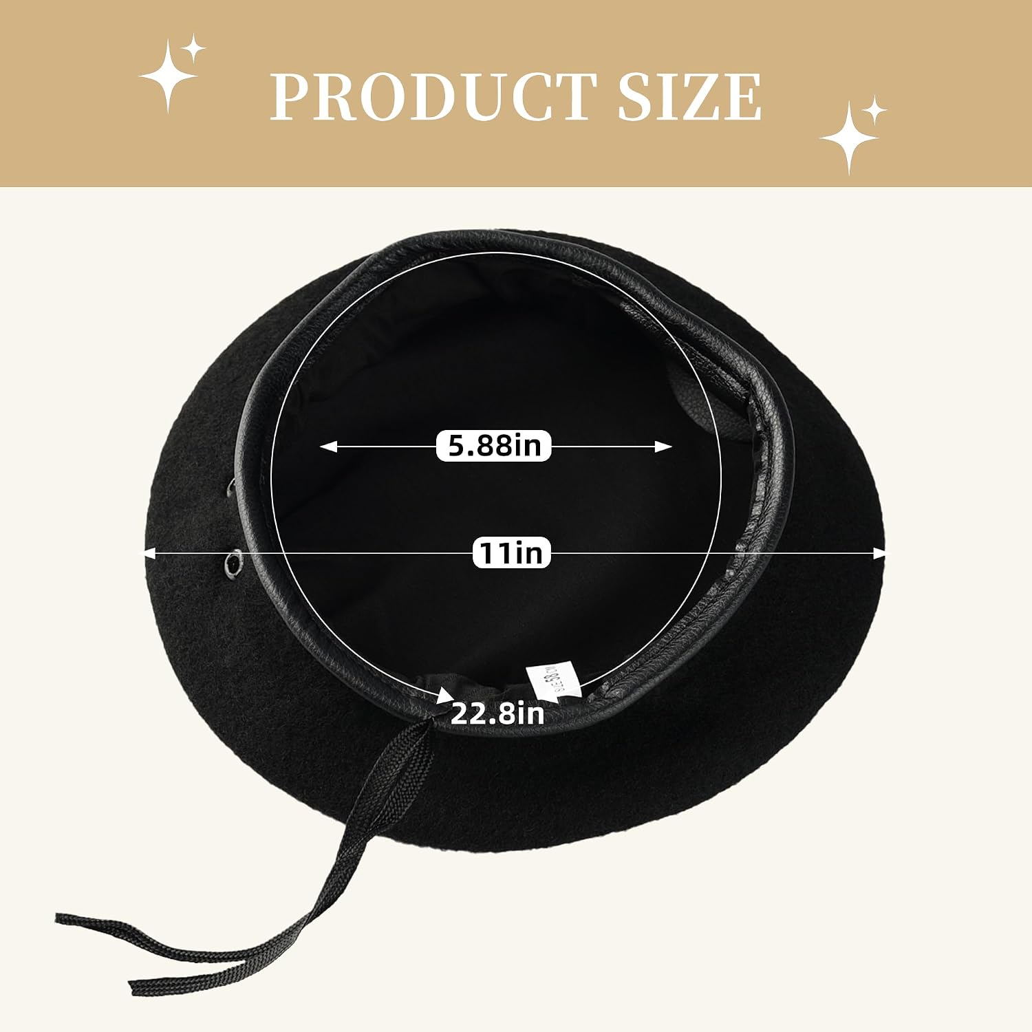 Wool Army Military Beret Hats for Men Women,British Army Style Berets, Fashionable and Vintage,Cap with Adjustable Strap.