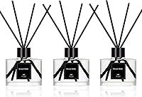 WEALD TRIBE Reed Diffuser Set of 3: Fresh Linen, Ocean, Eucalyptus & Mint - Natural 1.7oz Air Fresheners with 12 Sticks for Bathroom, Bedroom & Home Decor
