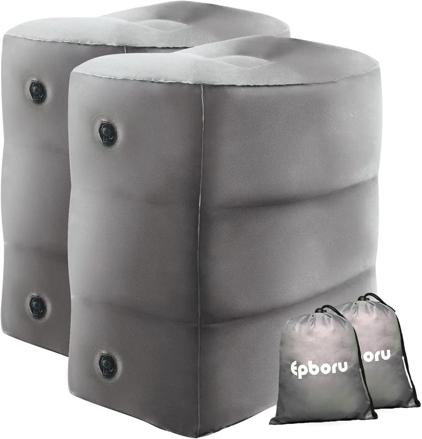 Inflatable Travel Foot Rest Pillow Kids Airplane Bed Adjustable