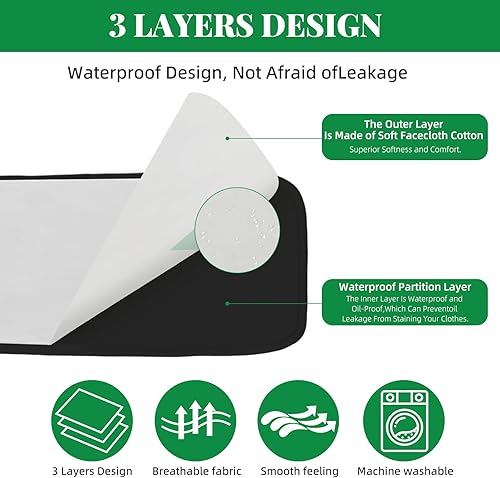 Miniatura 6 de Paquete de 2 paquetes de aceite de ricino para brazo, pantorrilla, rodilla, kit de aceite de ricino lavable reutilizable, correa elástica ajustable