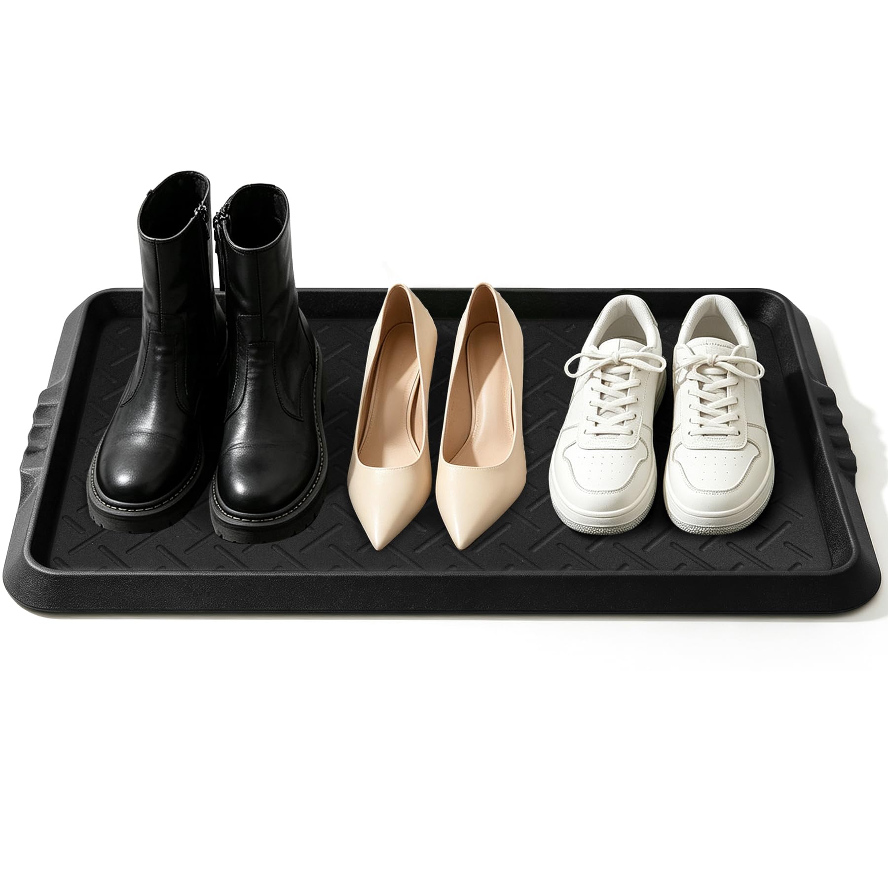 Rubber Boot Trays Heavy Duty, Waterproof Shoe Mat for Entryway Indoor