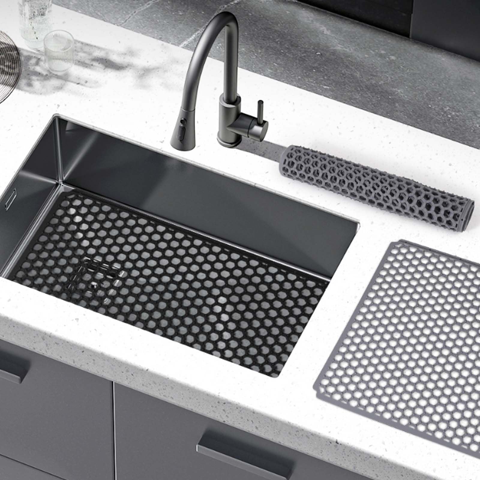 Protezioni per lavello, tappetino per lavello da cucina in silicone con