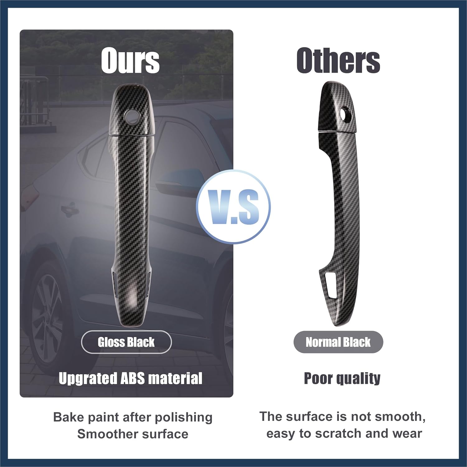 4pcs Exterior Outside Door Handle Cover for Subaru for Outback for Legacy for WRX for Forester 2015-2022 Stylish Design
