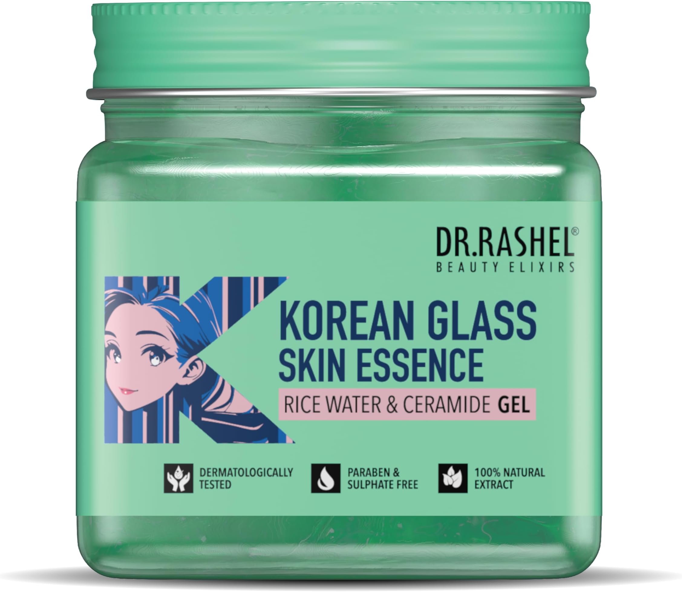 Korean Glass Skin Gel | With Ceramide and Rice water | Lightweight Hydrating Gel | Brightening & Pore Minimizing | Radiant Smooth Skin Care | 380ml