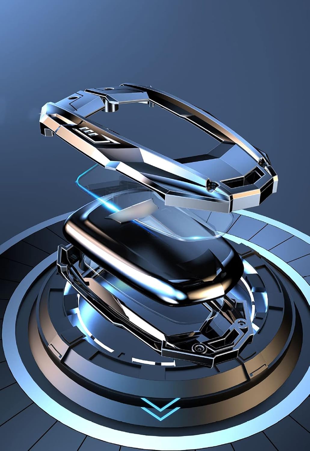 Zinc Alloy Metal Key Fob Case Cover Protective Shell Fit for Cadillac Escalade CT4 CT5 2020-2022 3/4/5/6-Buttons