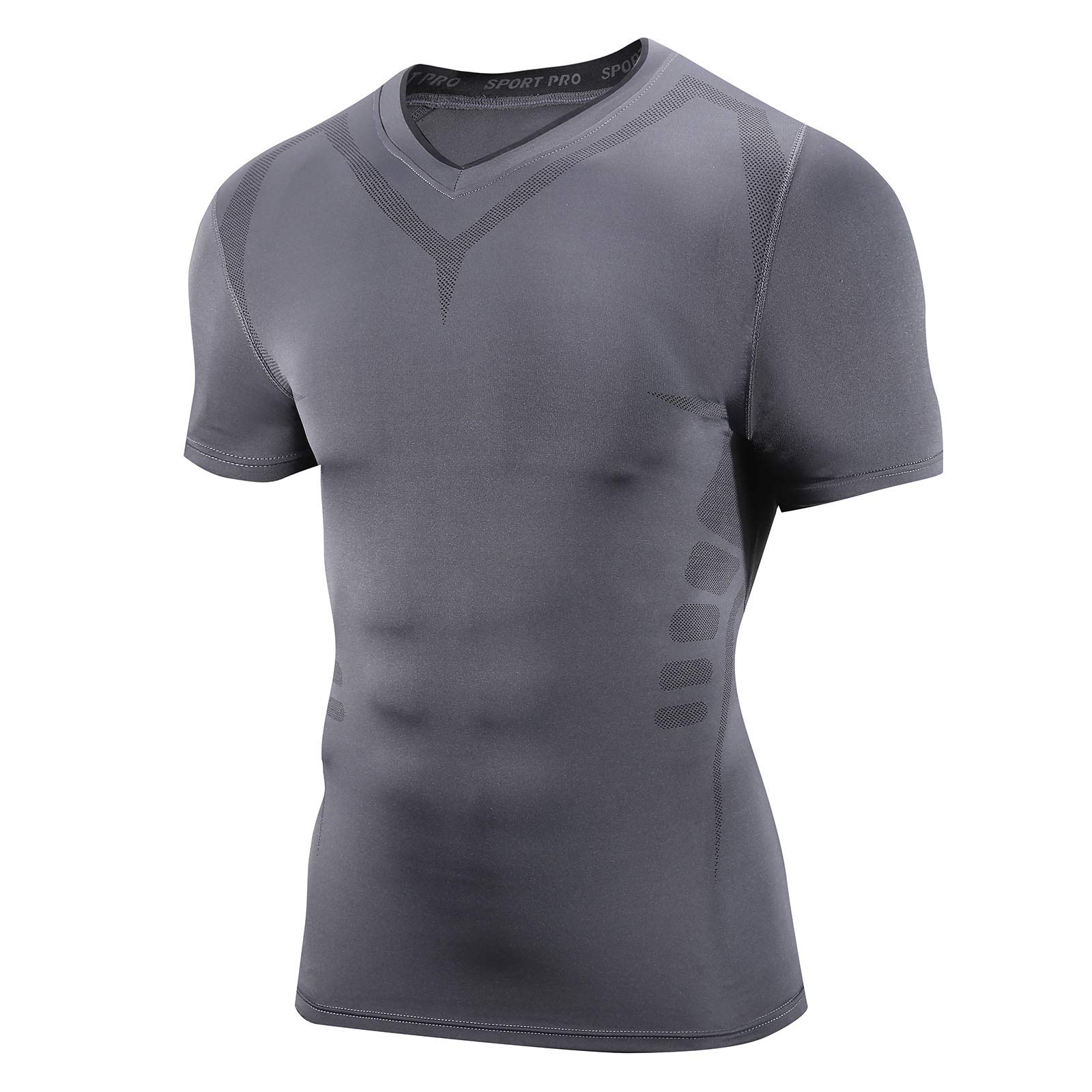 AMZSPORT Kompressionshemd für Herren, Sport, schnelltrocknend, Baselayer-Oberteil
