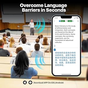 AI Real Time Translation Earbuds - 144 Languages & Accents 3 in 1 Portable Translator Headphones for Business Meeting Travel (Black)