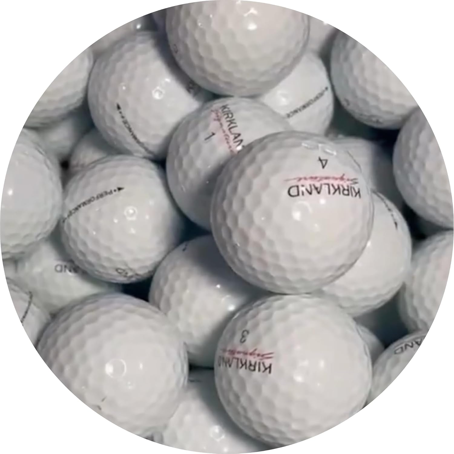Golf Ball Monkey Cheap Recycled Kirkland Golf Balls Bulk - Used Kirkland Signature Bulk Golf Balls - Kirkland Signature Performance Plus Golfballs for Men and Women