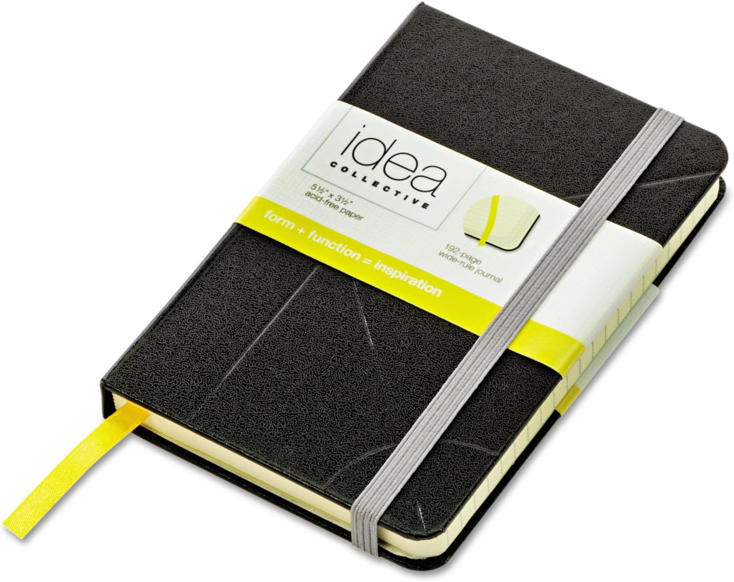 Tops Oxford Idea Collective Mini Hardbound Journal, Black/Cream, 5.5 X3.5